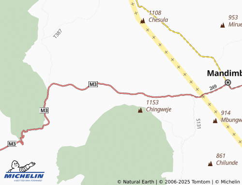 MICHELIN Namwera map - ViaMichelin