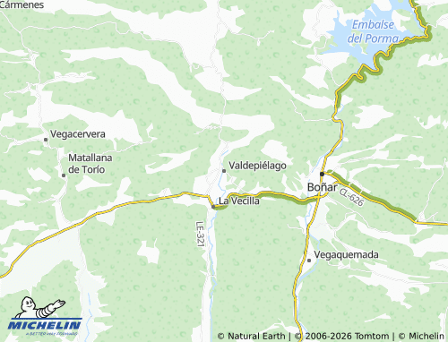 Mapa MICHELIN Valdepiélago - ViaMichelin