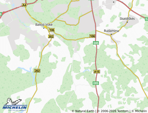 MICHELIN Valčiūnai map - ViaMichelin