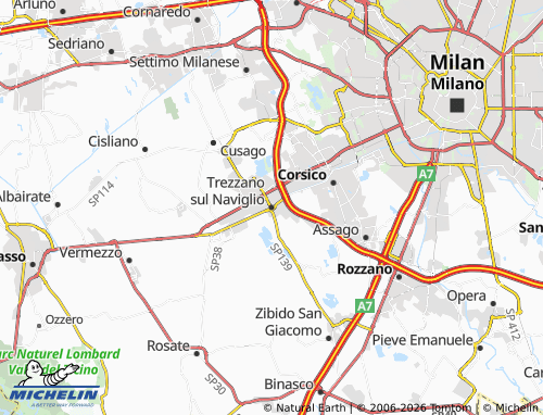 Mappa MICHELIN Trezzano sul Naviglio - ViaMichelin
