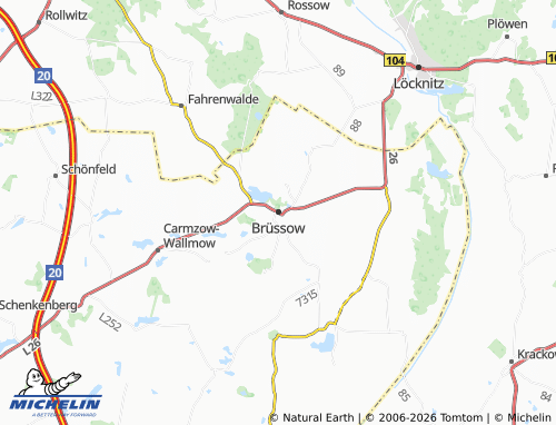 MICHELIN Brüssow map - ViaMichelin