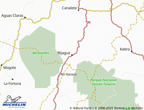 MICHELIN Bijagua map - ViaMichelin
