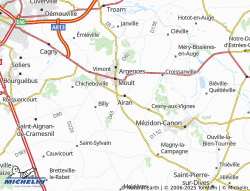 MICHELIN Airan map - ViaMichelin