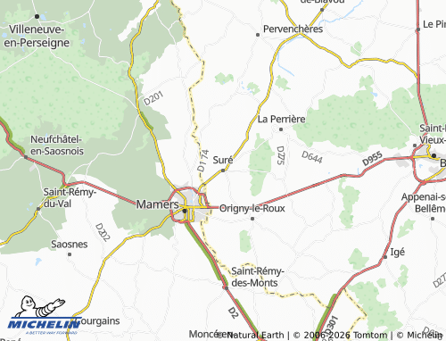 MICHELIN Suré map - ViaMichelin