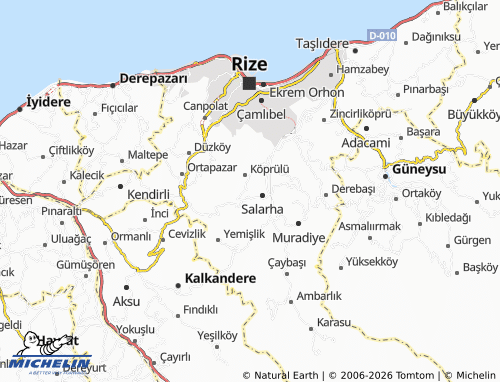 MICHELIN Güneşli map - ViaMichelin