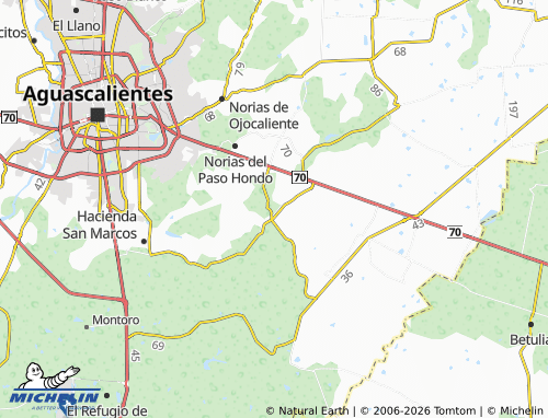 MICHELIN de Guanajuato map - ViaMichelin