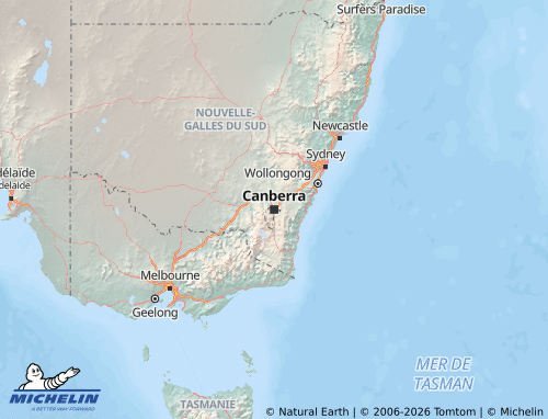Carte MICHELIN Australie - ViaMichelin