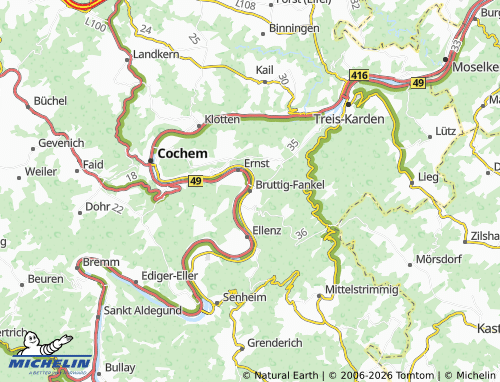 MICHELIN Bruttig-Fankel map - ViaMichelin