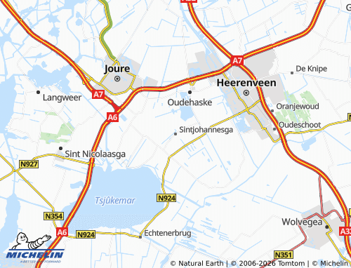 Carte MICHELIN Sintjohannesga - ViaMichelin