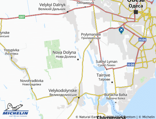 Mapa MICHELIN Nova Dolyna - ViaMichelin