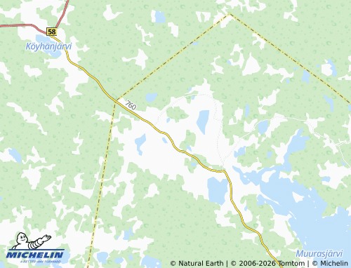 Carte MICHELIN Korhosperä - ViaMichelin