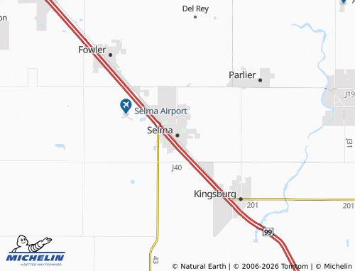 Mappa MICHELIN Selma - ViaMichelin
