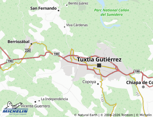 Carte MICHELIN Centenario Tuchtlán - ViaMichelin