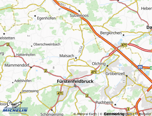 Mappa MICHELIN Maisach - ViaMichelin