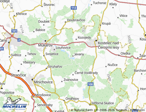 Mappa MICHELIN Jevany - ViaMichelin