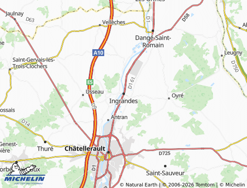 Mapa MICHELIN Ingrandes - ViaMichelin