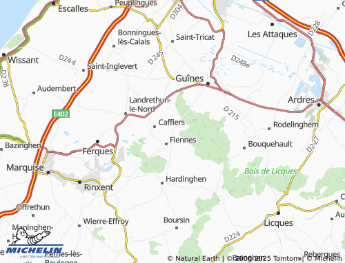MICHELIN Le Mont de Fiennes map - ViaMichelin