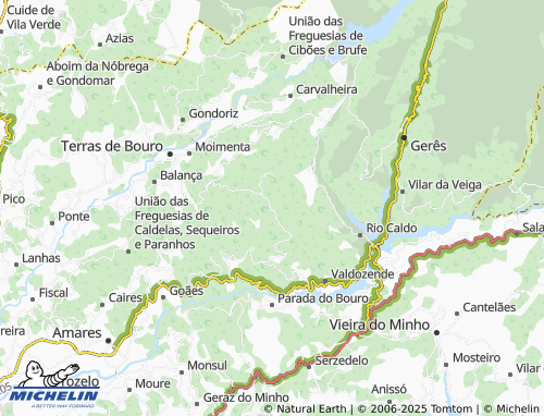 MICHELIN Rebordochão map - ViaMichelin