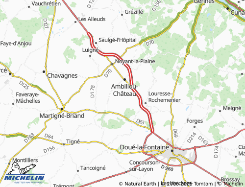 Carte MICHELIN La Grésille - ViaMichelin