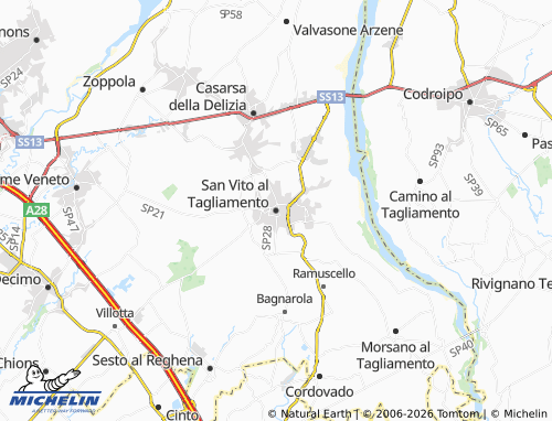 Mapa MICHELIN San Vito al Tagliamento - ViaMichelin