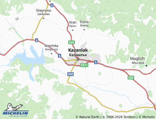 Kaart MICHELIN Kazanlak - ViaMichelin