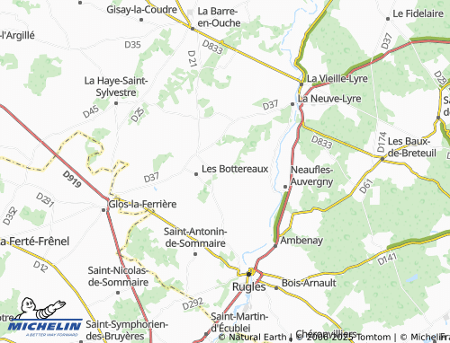 MICHELIN Vaux-sur-Risle map - ViaMichelin