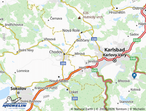 Mappa MICHELIN Mírová - ViaMichelin