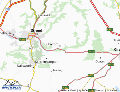 Carte MICHELIN Chalford - ViaMichelin