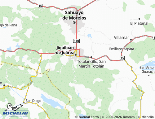 Mappa MICHELIN Bosque Juárez - ViaMichelin