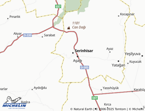 MICHELIN Yenice map - ViaMichelin