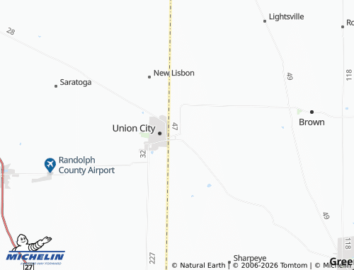 Carte MICHELIN Union City - ViaMichelin
