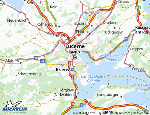 Carte MICHELIN Lucerne - ViaMichelin