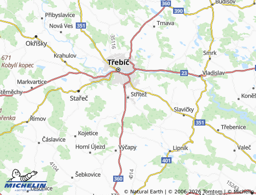Mapa MICHELIN Střítež - ViaMichelin