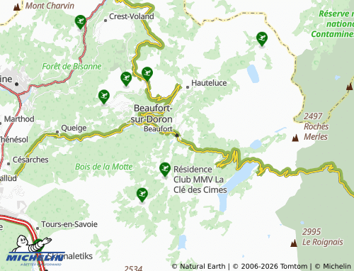 Carte MICHELIN Beaufort-sur-Doron - ViaMichelin