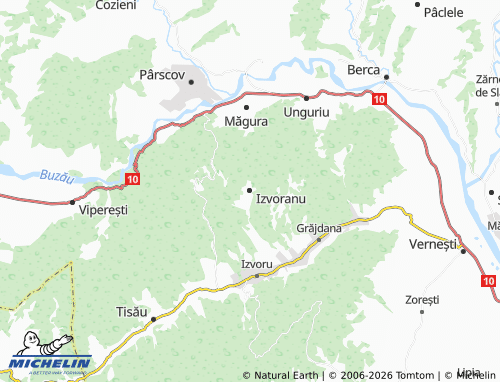 MICHELIN-Landkarte Izvoranu - ViaMichelin