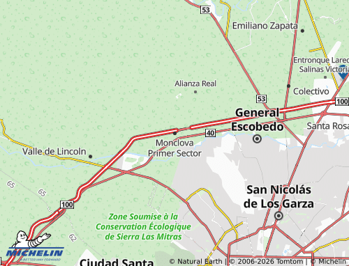 MICHELIN-Landkarte Monclova Primer Sector - ViaMichelin