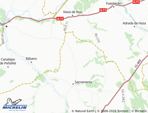 MICHELIN Cuevas de Provanco map - ViaMichelin