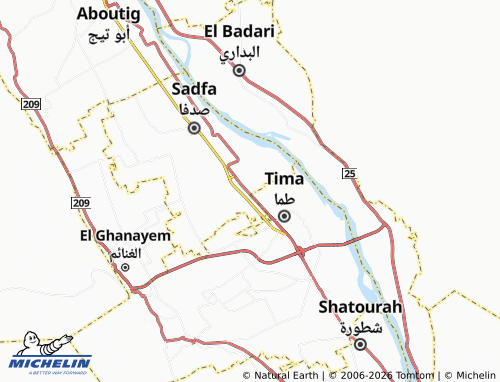 MICHELIN El Wahadla map - ViaMichelin