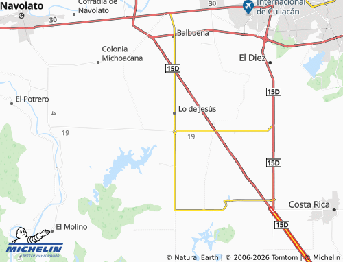 MICHELIN Infonavit Panteón map - ViaMichelin