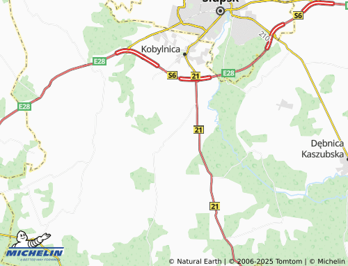 MICHELIN Sierakowo Słupskie map - ViaMichelin