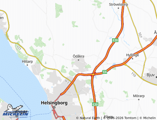 Carte MICHELIN Ödåkra - ViaMichelin