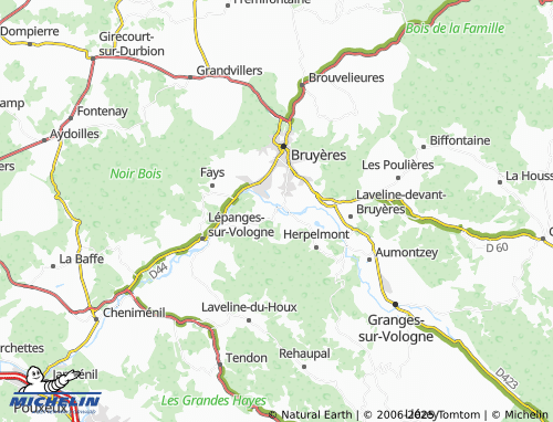 Carte MICHELIN Fiménil - ViaMichelin