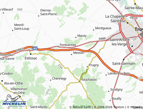 Mappa MICHELIN Messon - ViaMichelin