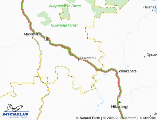 Mapa MICHELIN Hūkerenui - ViaMichelin