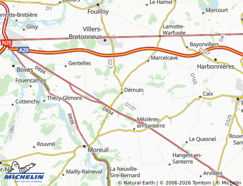 MICHELIN Démuin map - ViaMichelin