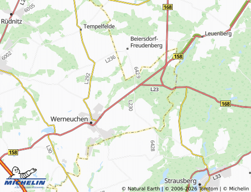 MICHELIN Werneuchen Ost map - ViaMichelin