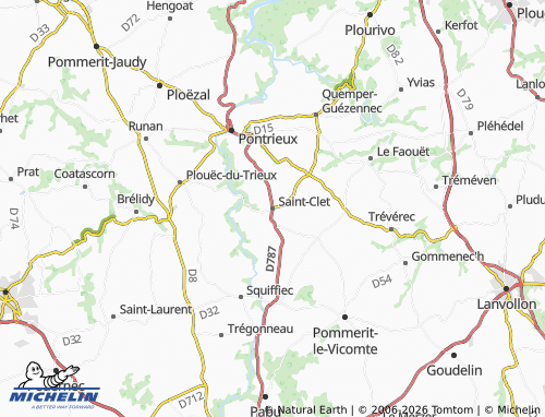 MICHELIN Saint-Clet map - ViaMichelin
