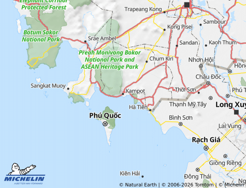 MICHELIN Kampot map - ViaMichelin