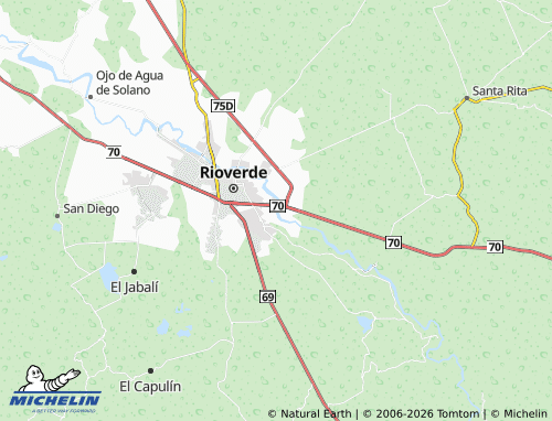 MICHELIN Puente Verástegui map - ViaMichelin