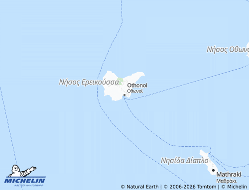 MICHELIN Othonoi map - ViaMichelin